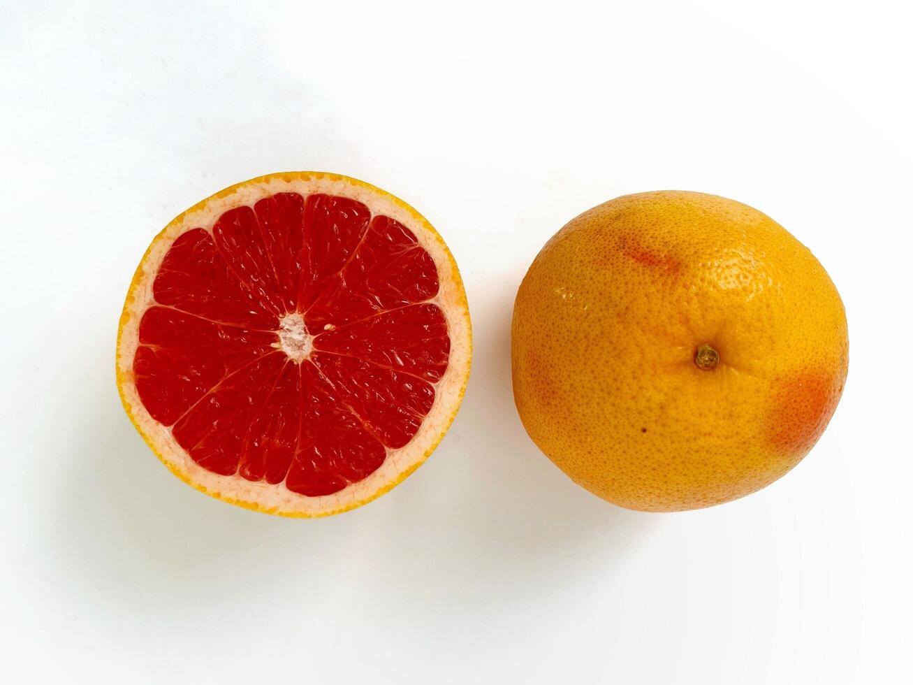 Fresh grapefruit fruit. Grapefruit isolated on white background. Grapefruit with clipping path. photo