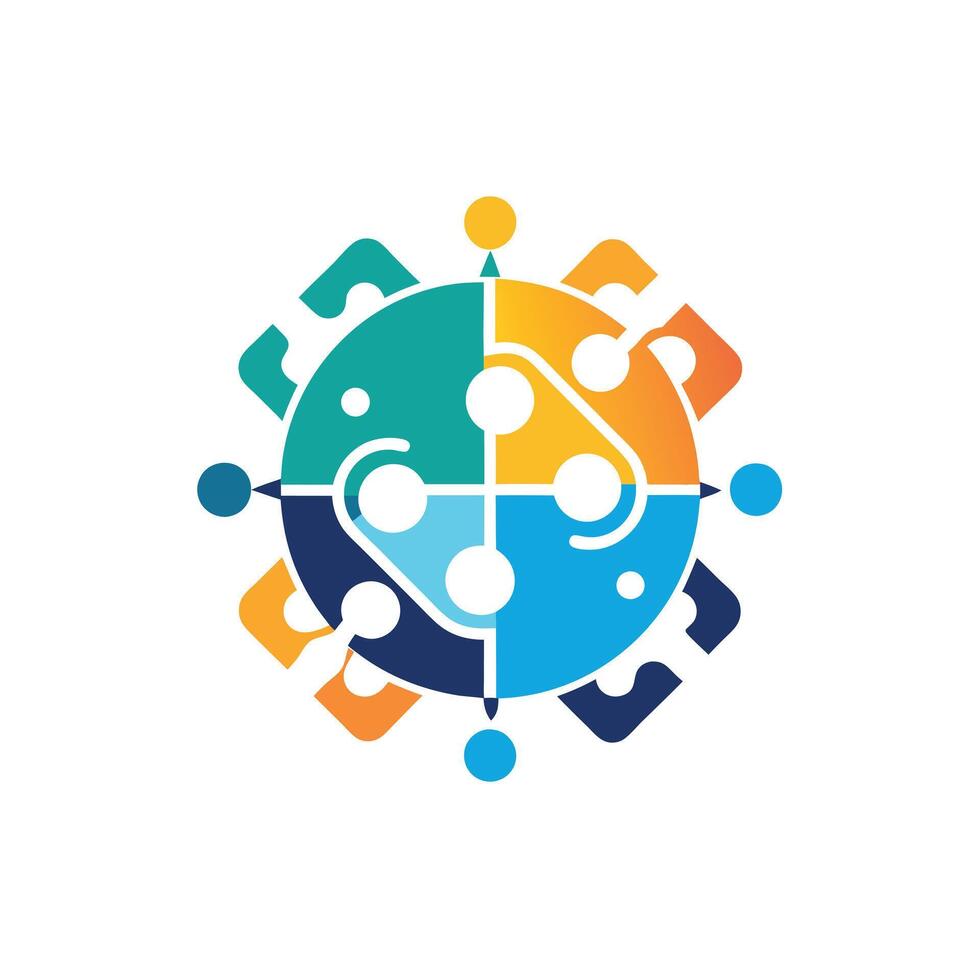 Creative and Elegant Minimalistic Logo Design for Technology and Software Company vector