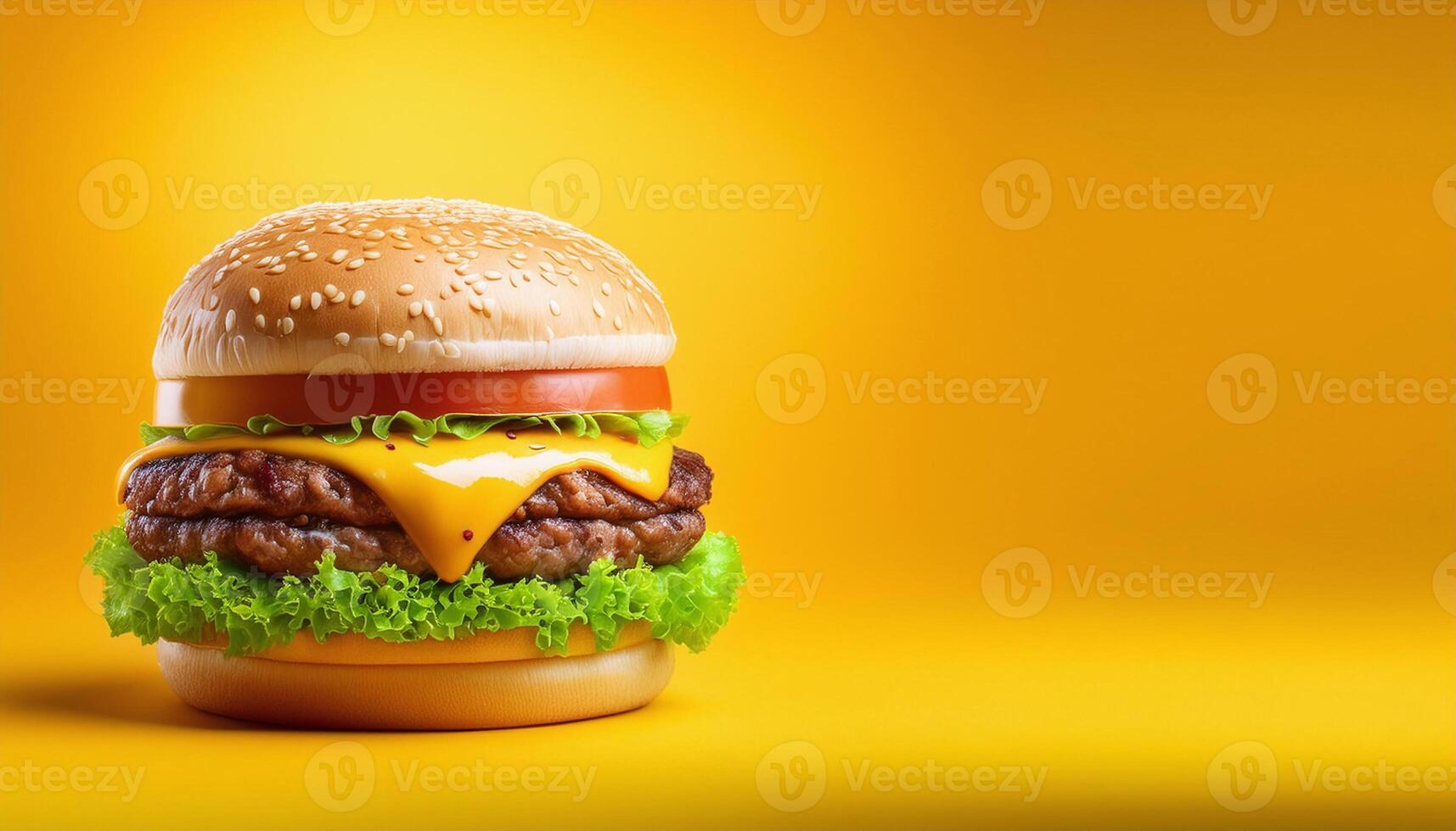 a burger with cheese and meat photo