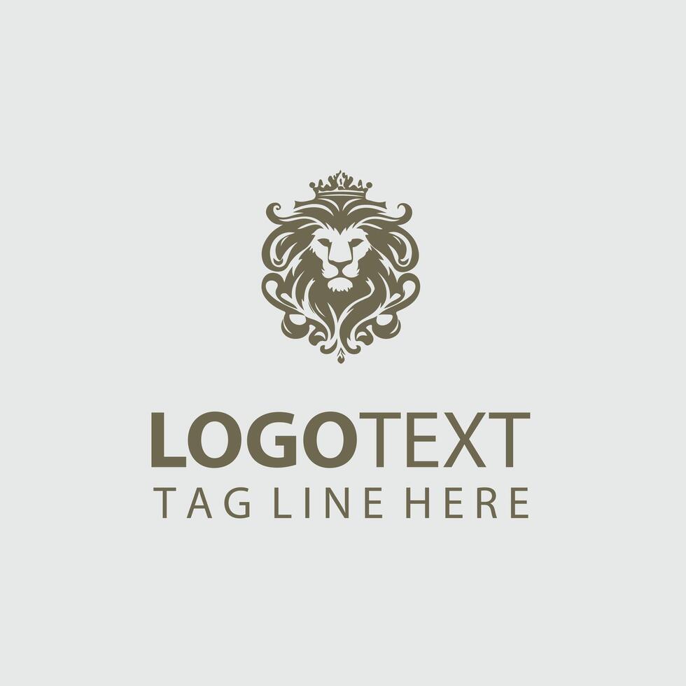 Luxury Lion Logo Illustrations vector