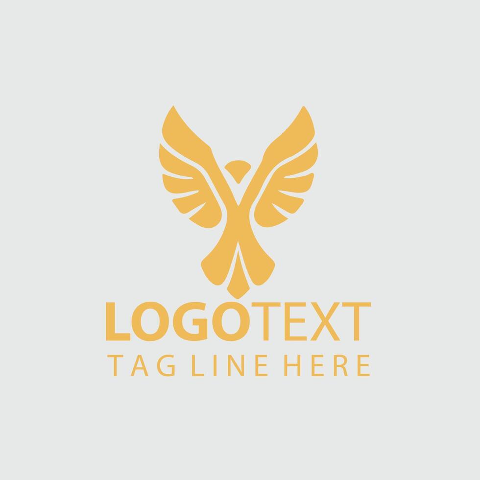 Linear Bird Logo vector