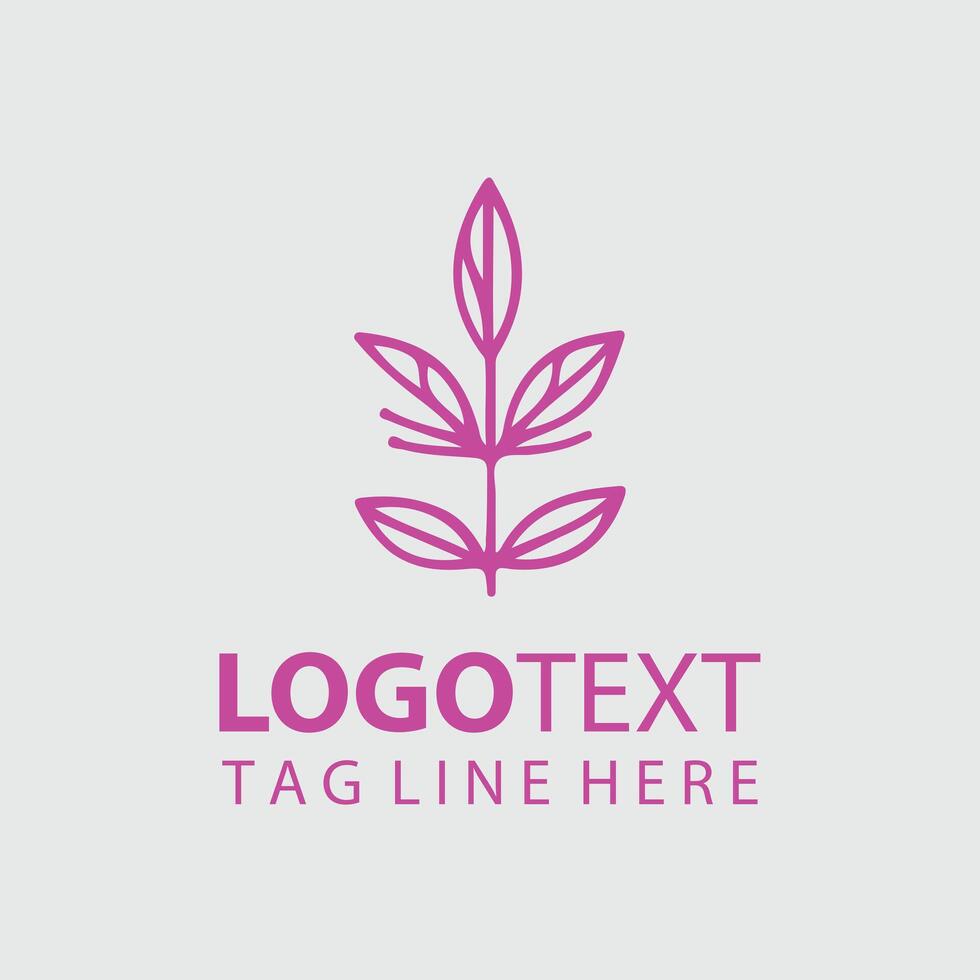 Linear Flower Logo Illustrations vector