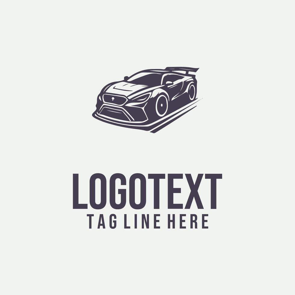 Linear Sports Car Logo vector