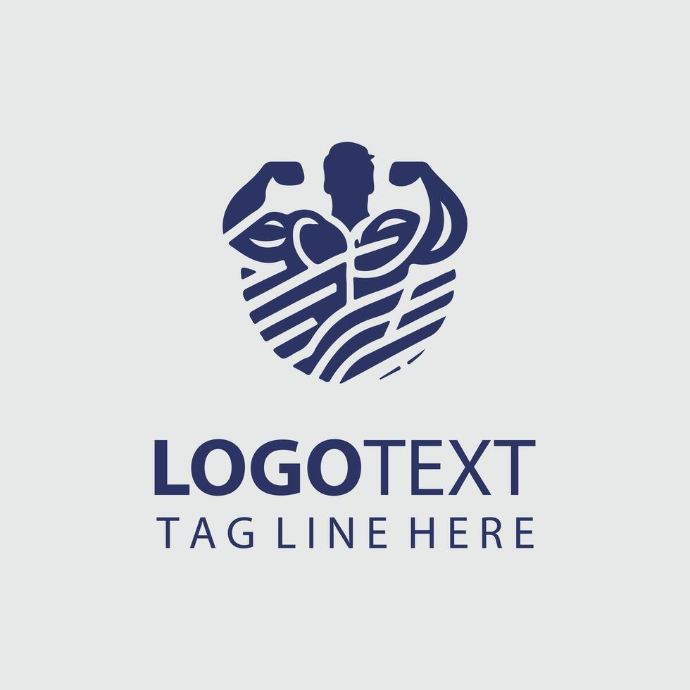 Linear Muscle Gym Logo vector