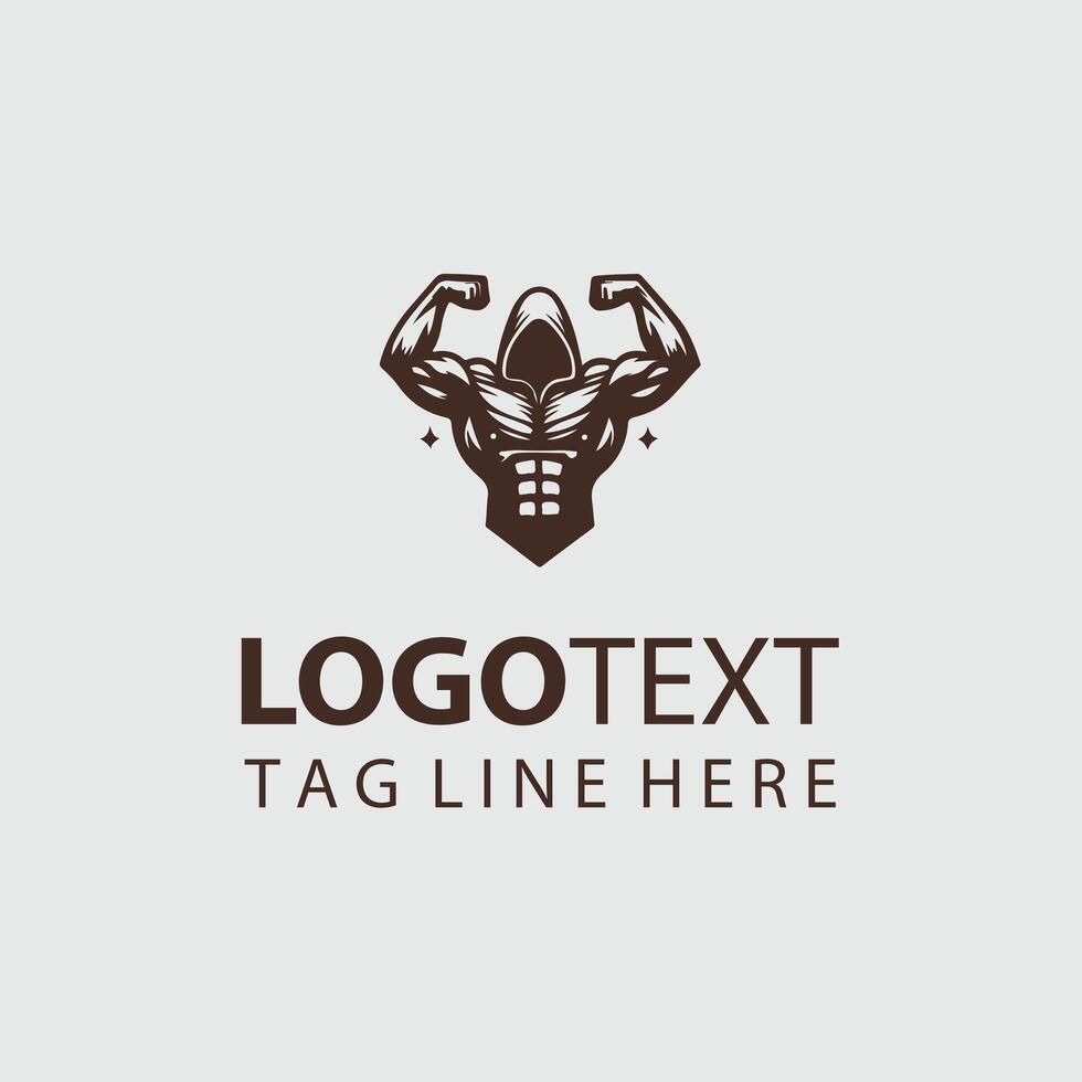 Linear Muscle Gym Logo vector
