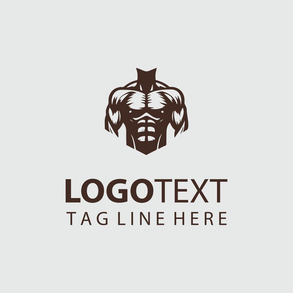 Linear Muscle Gym Logo vector