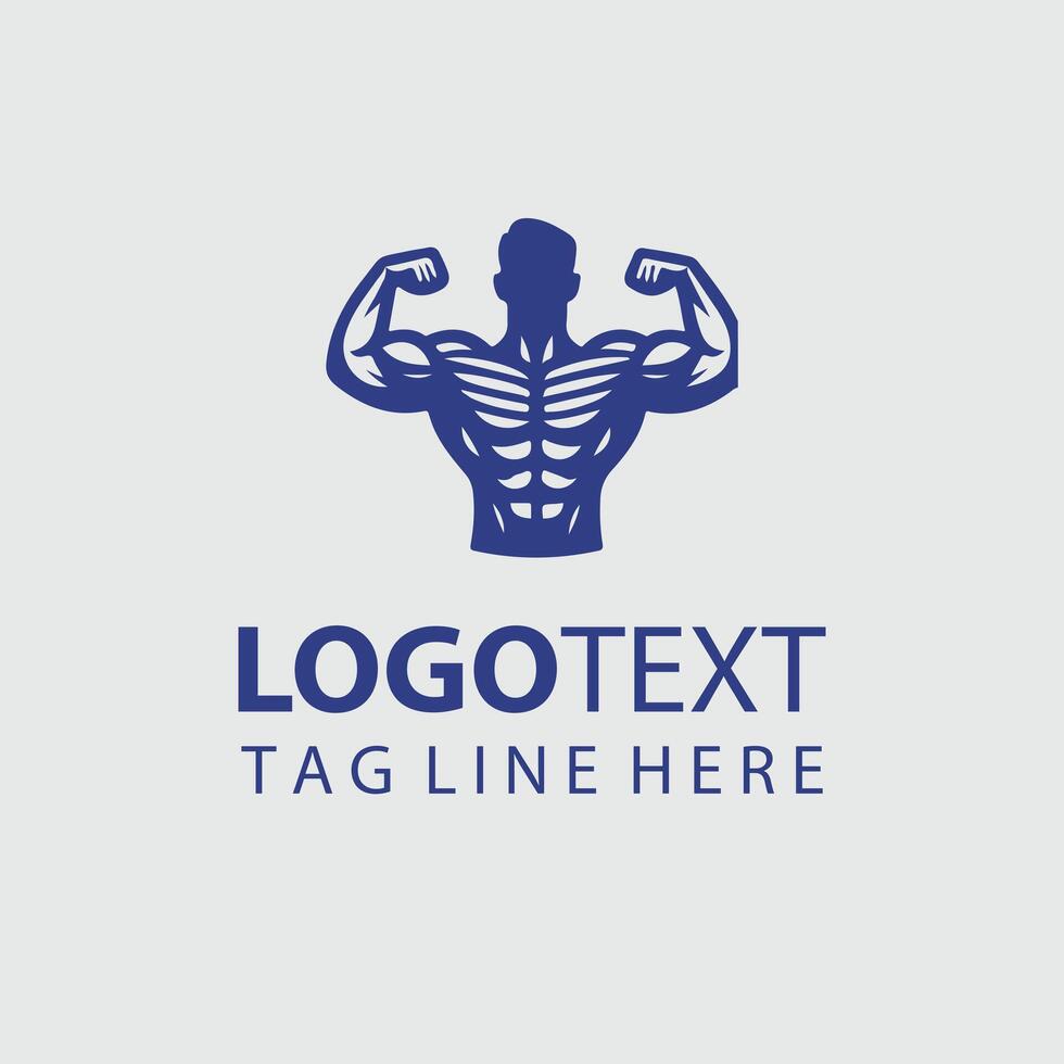 Linear Muscle Gym Logo vector