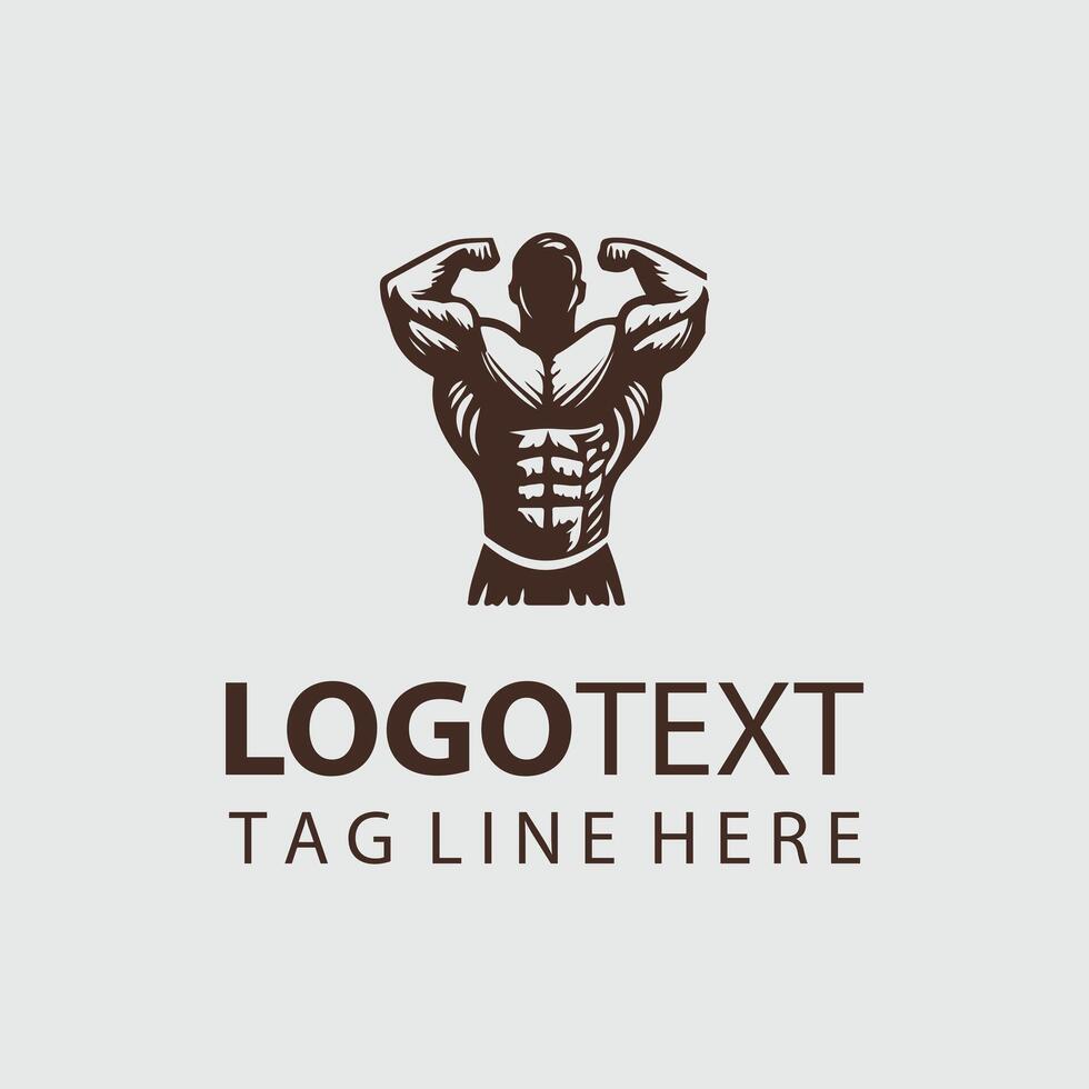 Linear Muscle Gym Logo vector