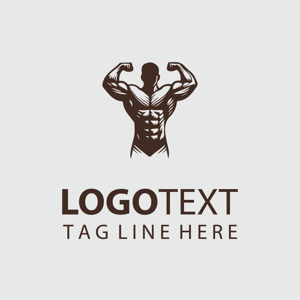 Linear Muscle Gym Logo vector