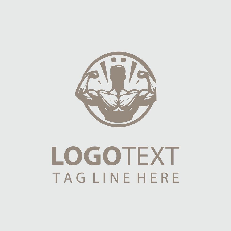Linear Gym Logo Illustrations vector