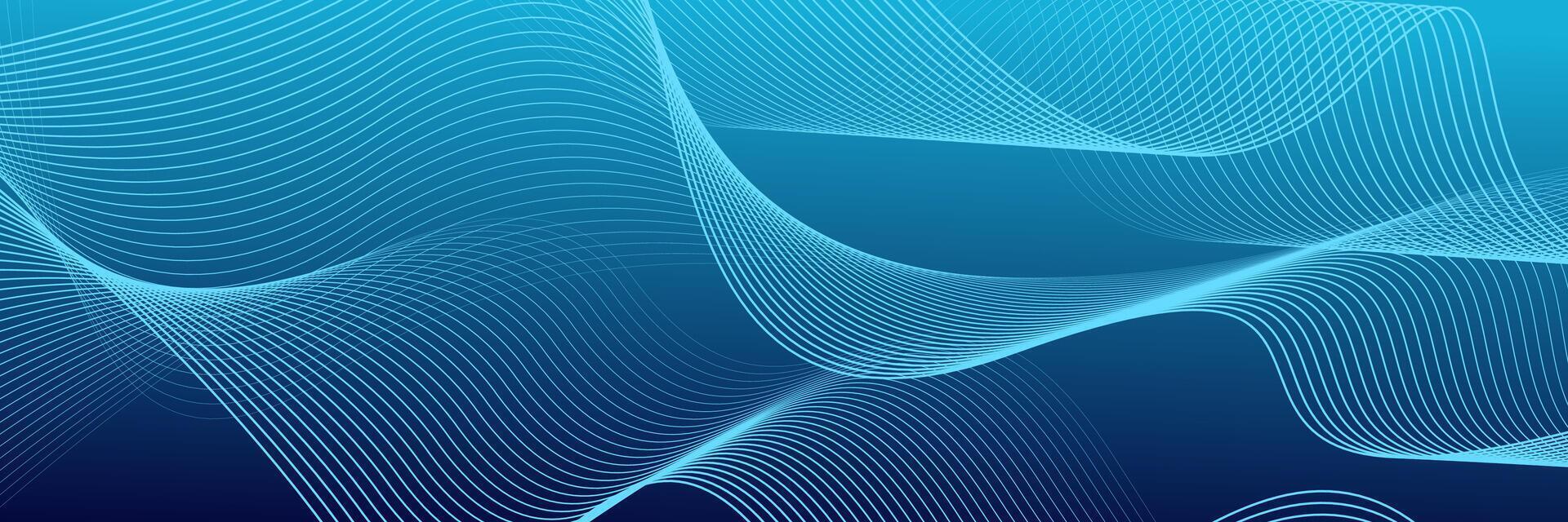Dark blue abstract background with glowing wave lines. futuristic background Modern concept technology. vector