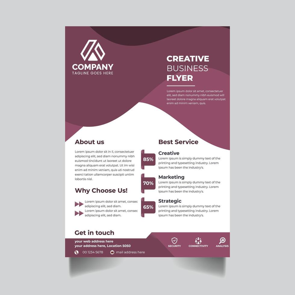 Business flyer template and poster design vector
