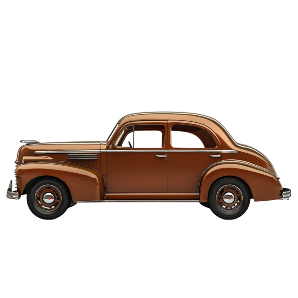 Car with Grill and Hood Open on Transparent Background AI-Generative png