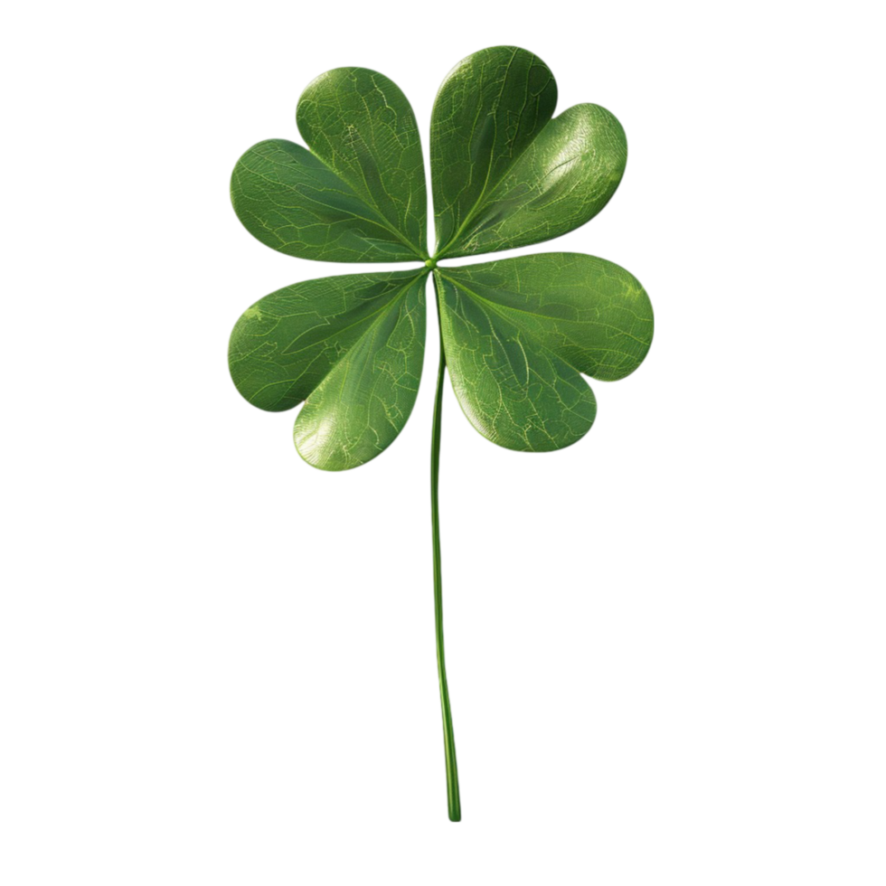 Leaf Clover on Transparent Background AI-Generative png