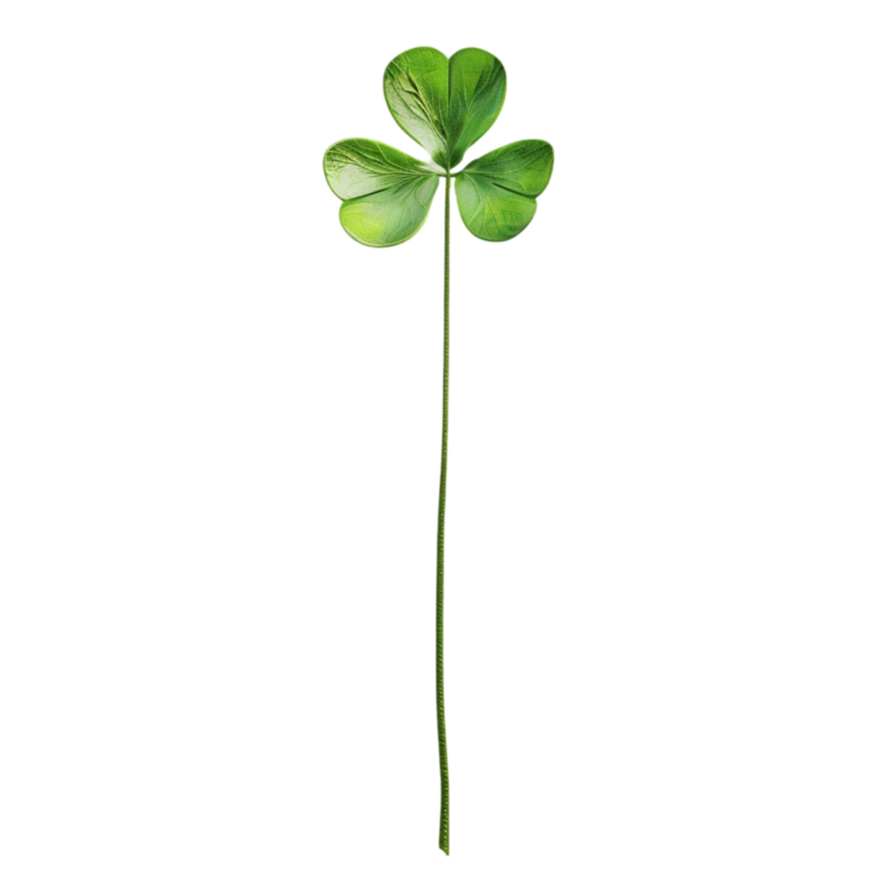 Green Leaf Clover on Transparent Background AI-Generative png