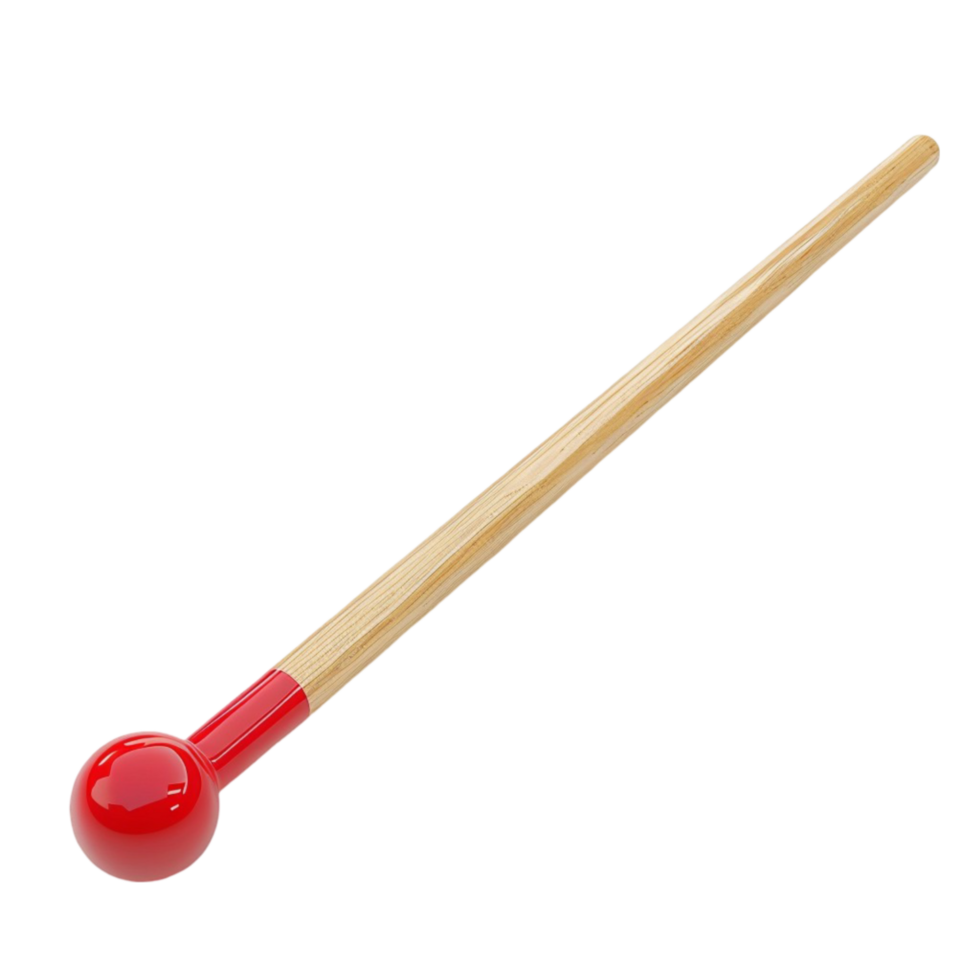 Wooden Stick with Red Ball on Top AI-Generative png