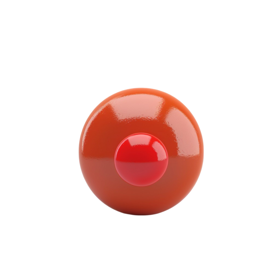 Red Button on Transparent Background AI-Generative png