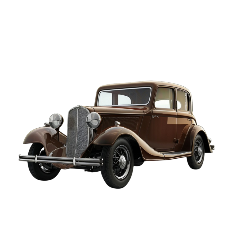 Car with Front Bumper Off on Transparent Background AI-Generative png
