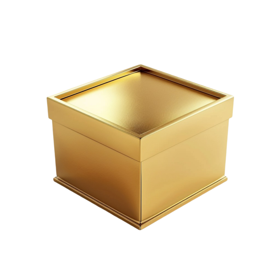 Gold Gift Box AI-Generative png