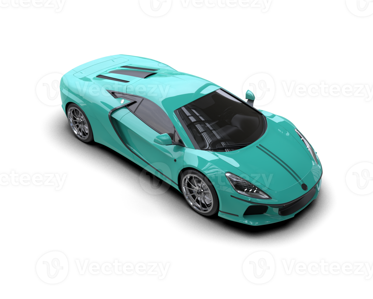 Realistic sport car isolated on background. 3d rendering - illustration png