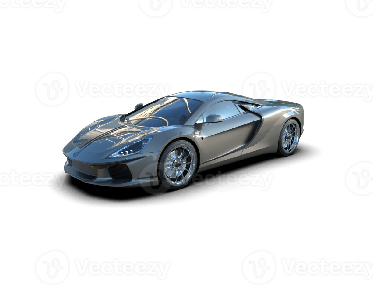 Realistic sport car isolated on background. 3d rendering - illustration png