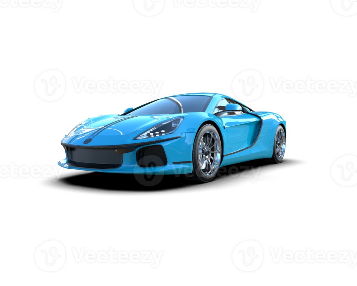 Realistic sport car isolated on background. 3d rendering - illustration png