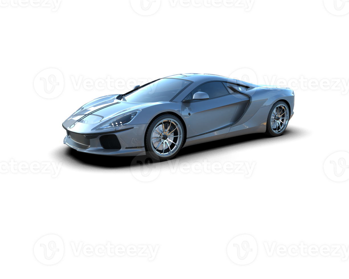 Realistic sport car isolated on background. 3d rendering - illustration png