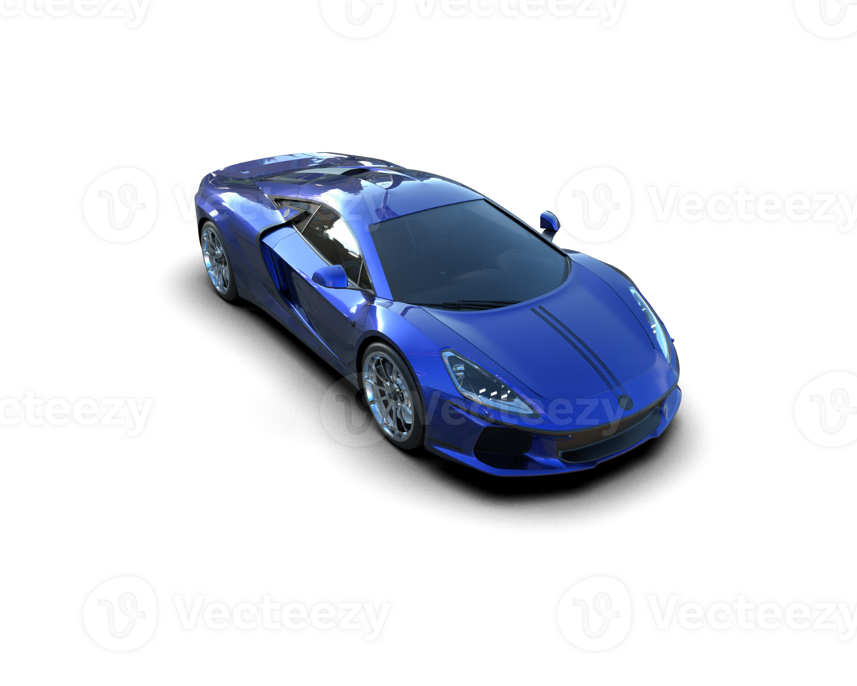Realistic sport car isolated on background. 3d rendering - illustration png