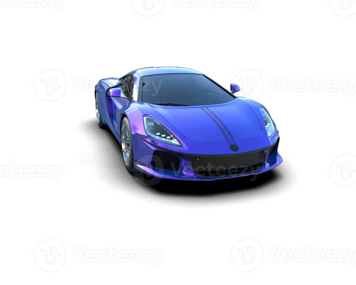 Realistic sport car isolated on background. 3d rendering - illustration png