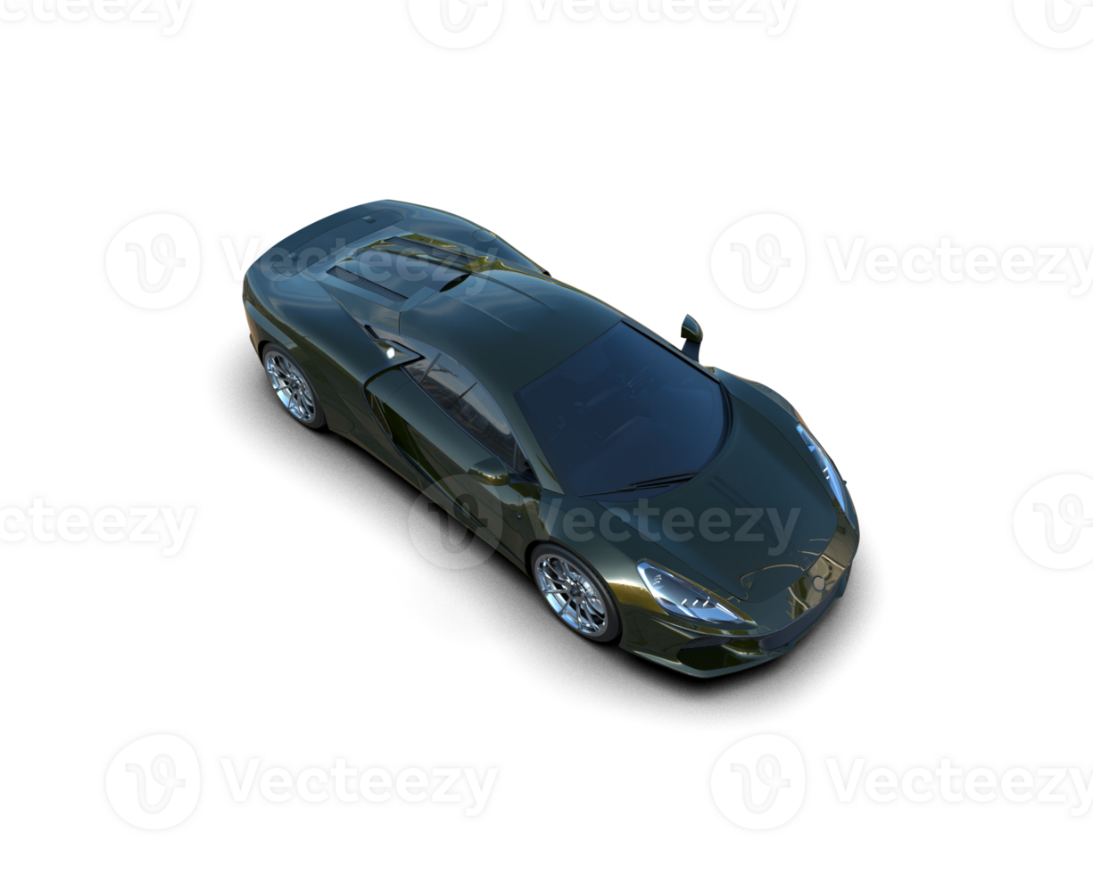 Realistic sport car isolated on background. 3d rendering - illustration png
