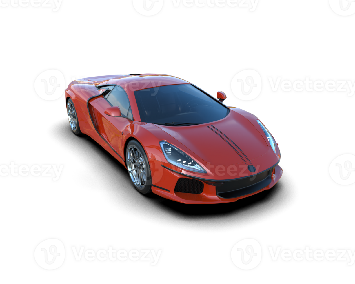 Realistic sport car isolated on background. 3d rendering - illustration png