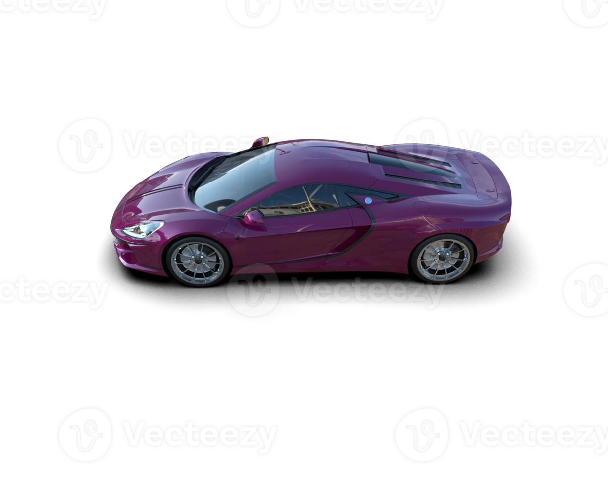 Realistic sport car isolated on background. 3d rendering - illustration png