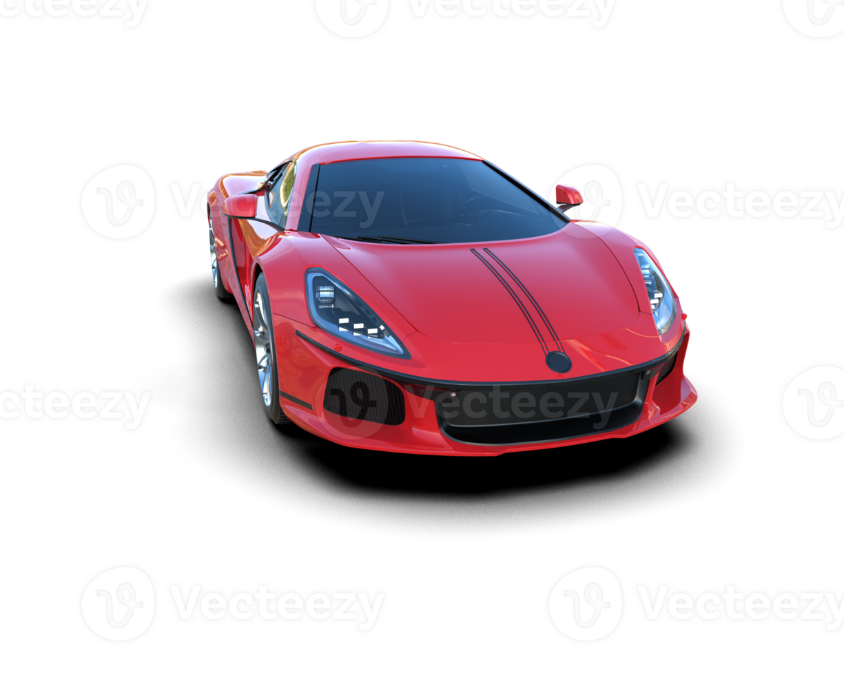 Realistic sport car isolated on background. 3d rendering - illustration png