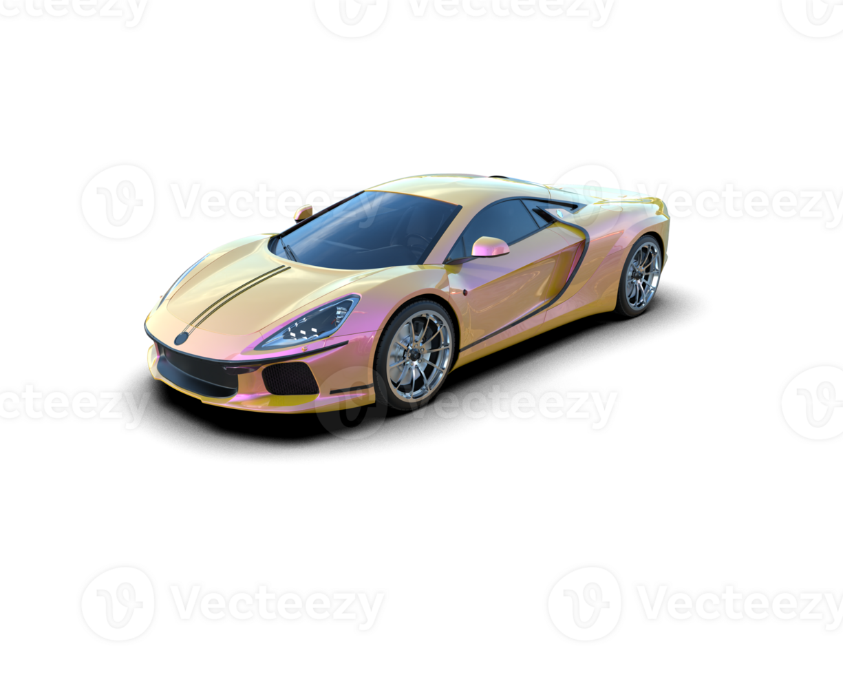 Realistic sport car isolated on background. 3d rendering - illustration png