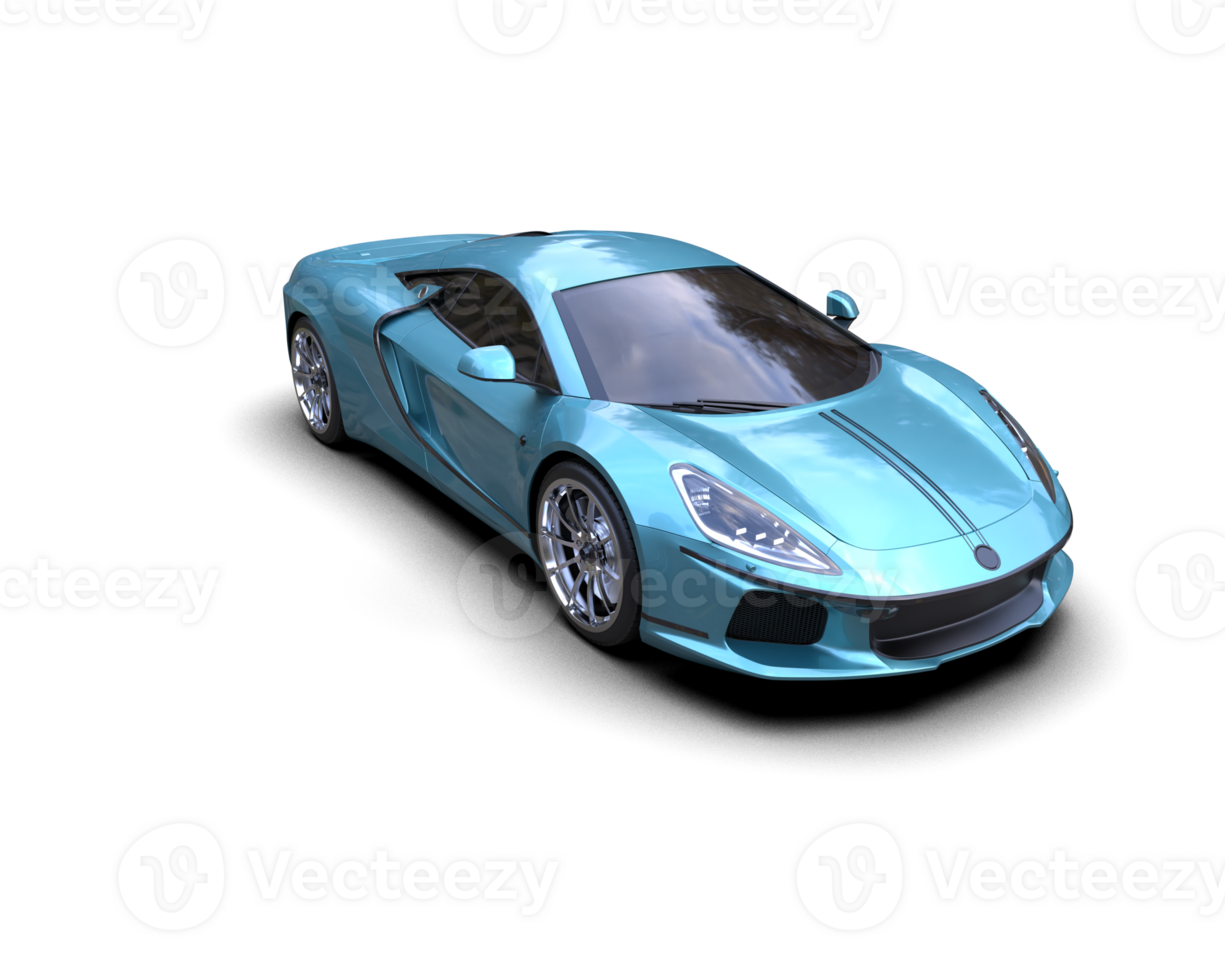 Realistic sport car isolated on background. 3d rendering - illustration png