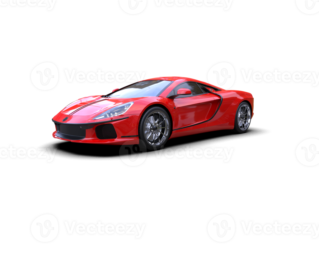 Realistic sport car isolated on background. 3d rendering - illustration png