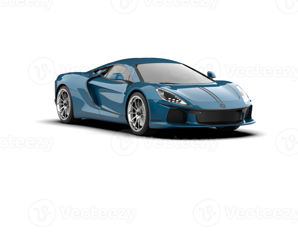 Realistic sport car isolated on background. 3d rendering - illustration png