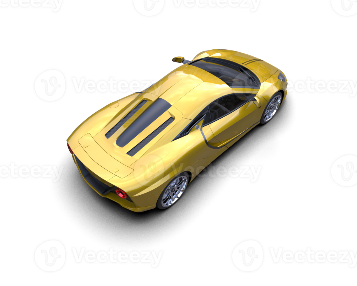 Realistic sport car isolated on background. 3d rendering - illustration png