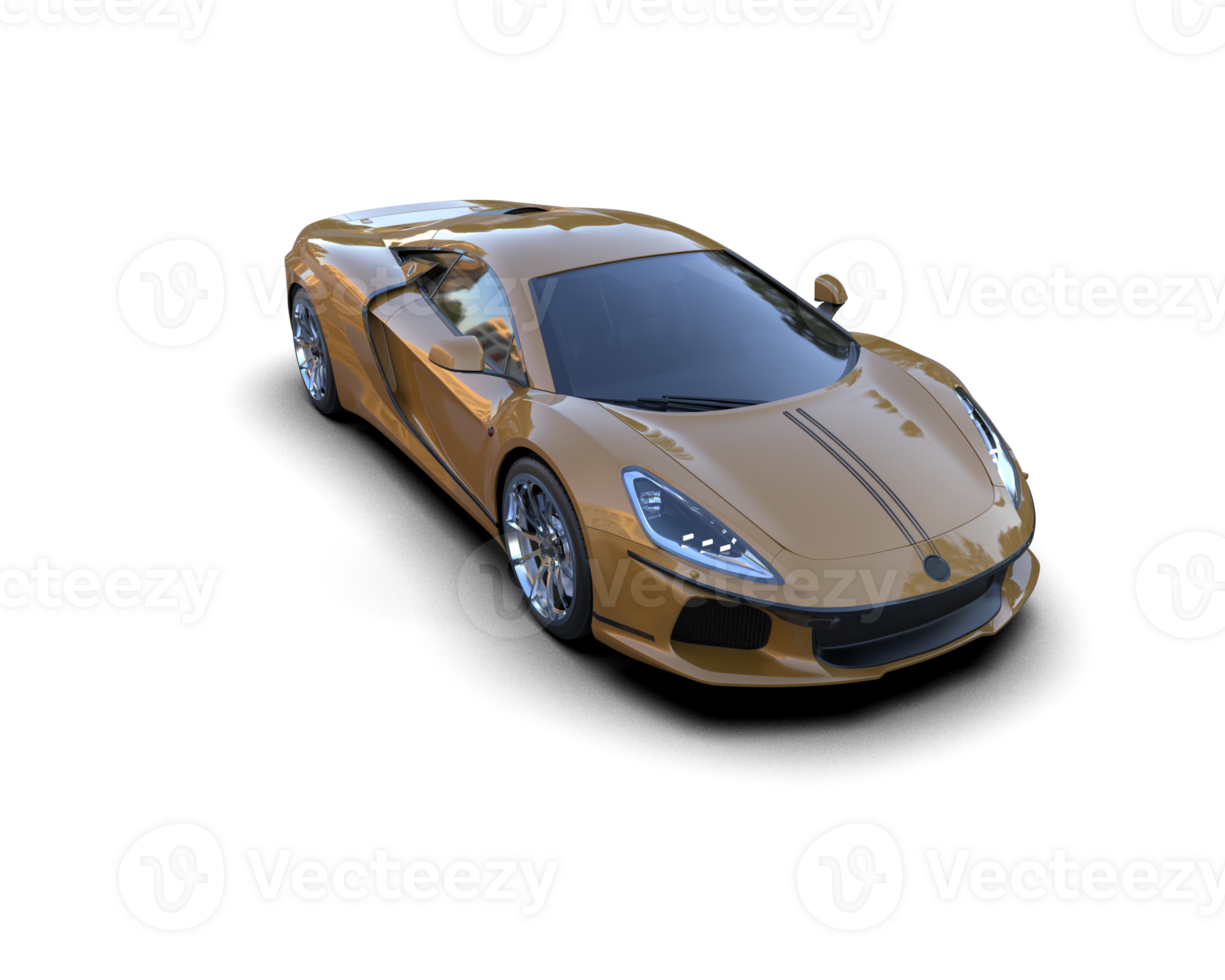 Realistic sport car isolated on background. 3d rendering - illustration png