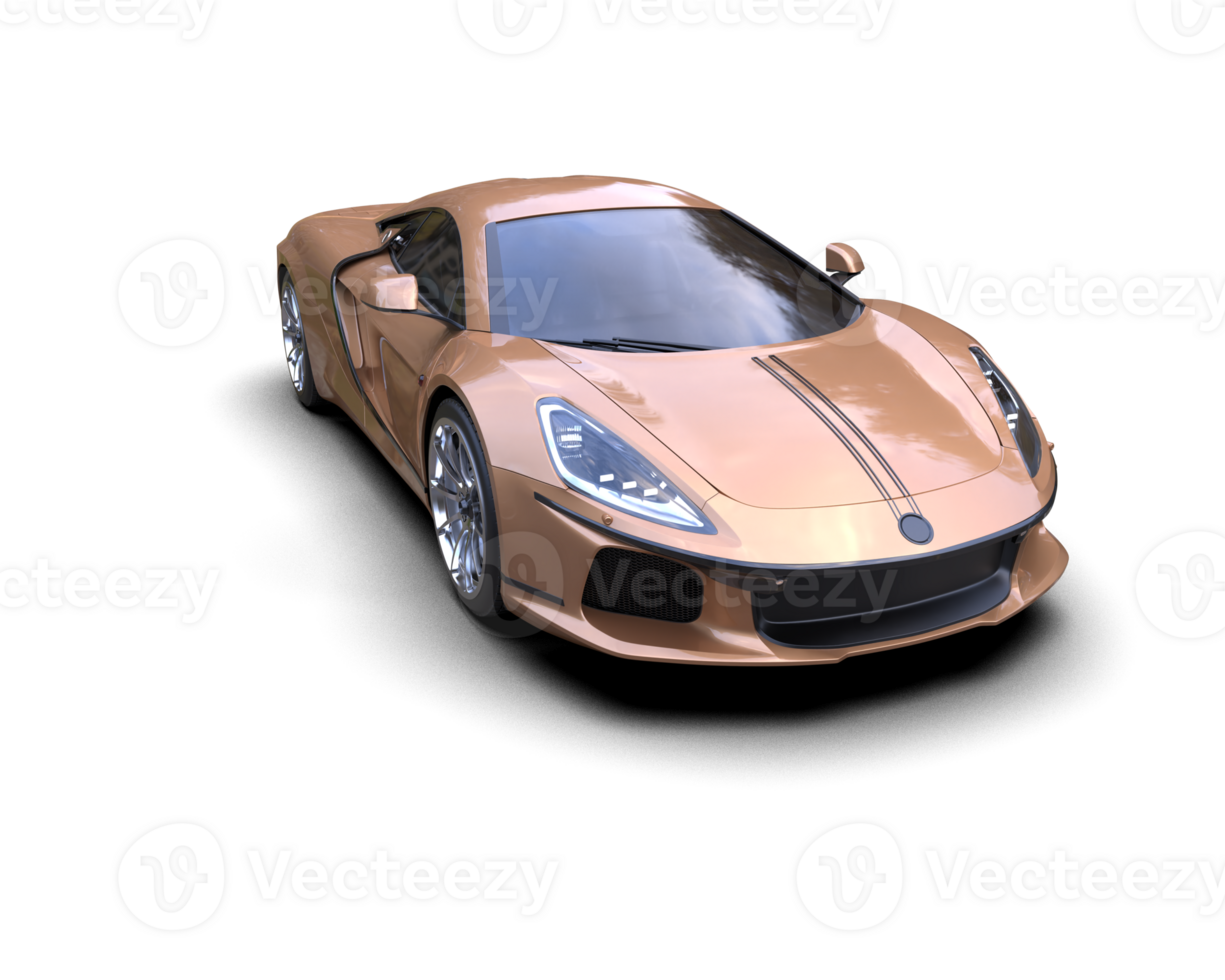 Realistic sport car isolated on background. 3d rendering - illustration png