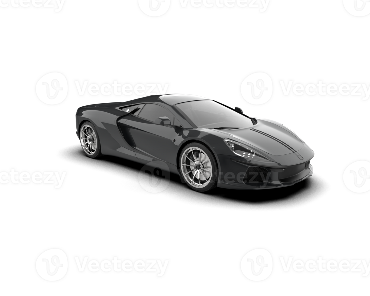 Realistic sport car isolated on background. 3d rendering - illustration png