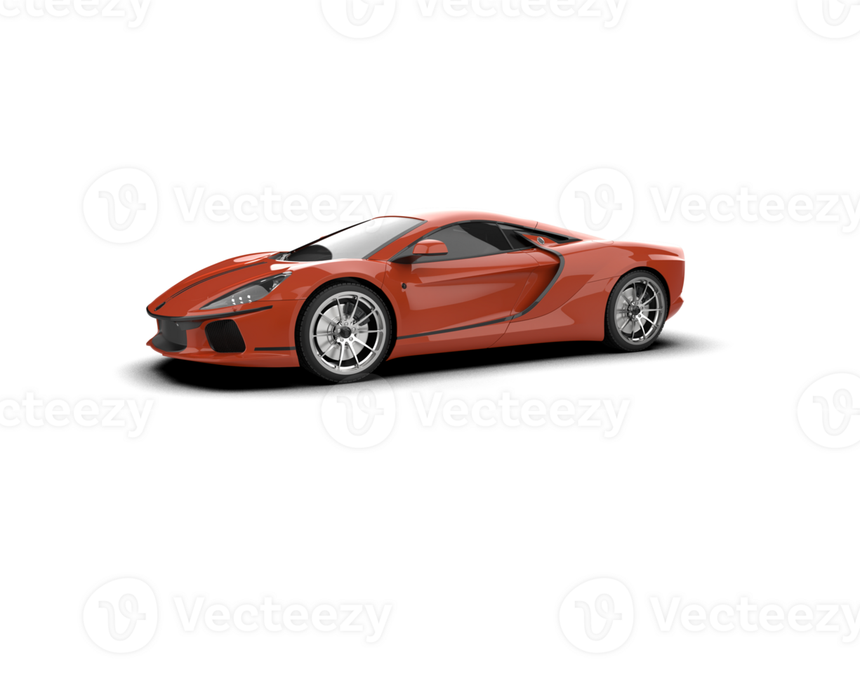Realistic sport car isolated on background. 3d rendering - illustration png