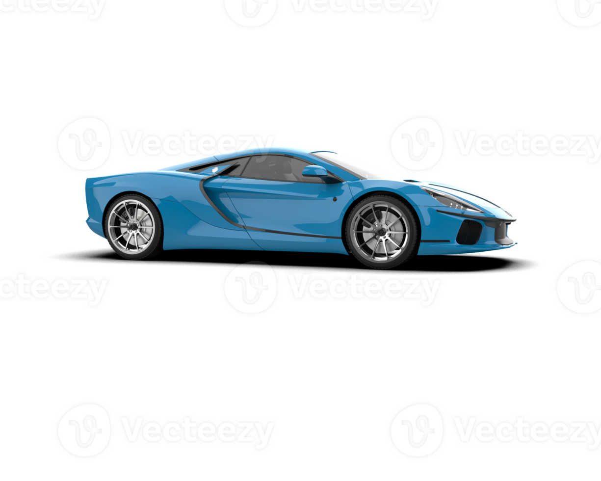 Realistic sport car isolated on background. 3d rendering - illustration png