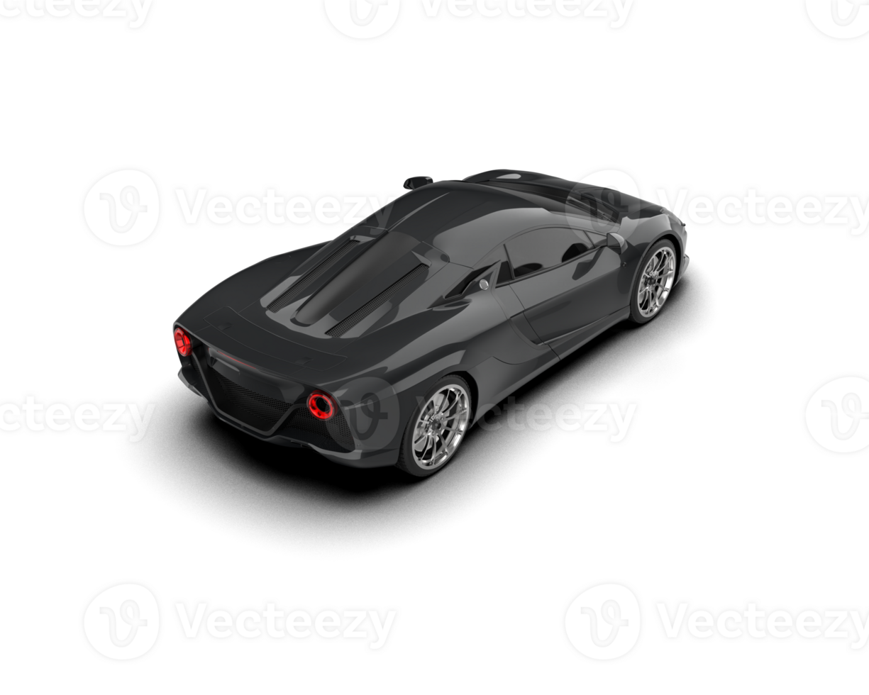 Realistic sport car isolated on background. 3d rendering - illustration png