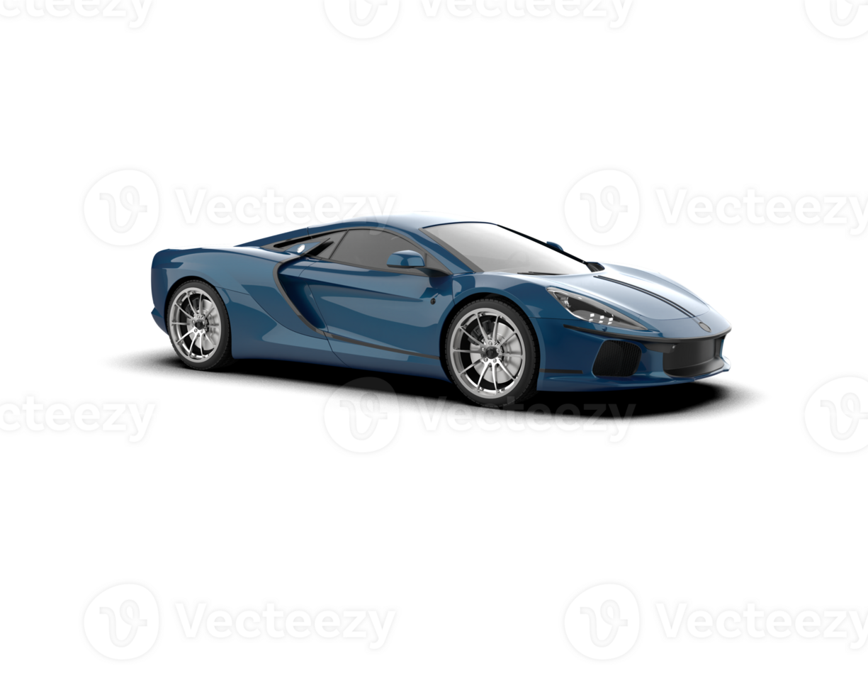 Realistic sport car isolated on background. 3d rendering - illustration png