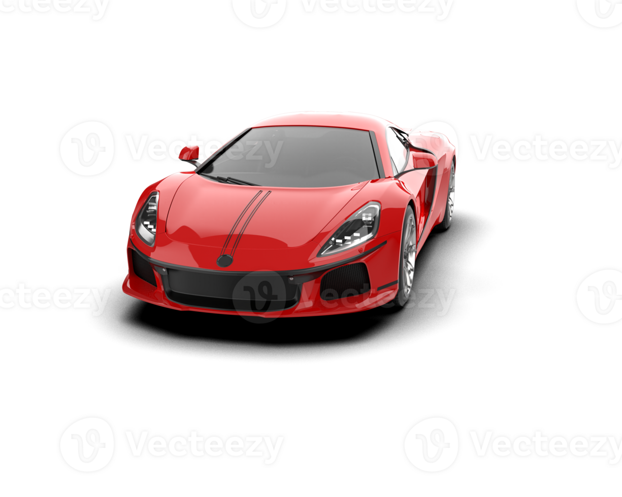 Realistic sport car isolated on background. 3d rendering - illustration png