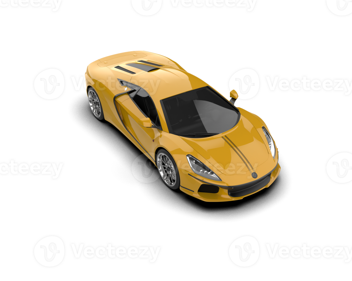 Realistic sport car isolated on background. 3d rendering - illustration png