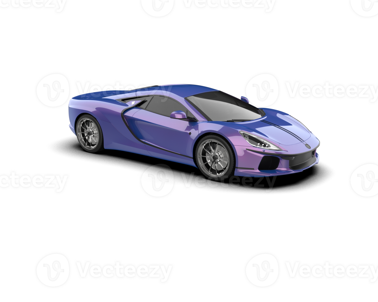 Realistic sport car isolated on background. 3d rendering - illustration png