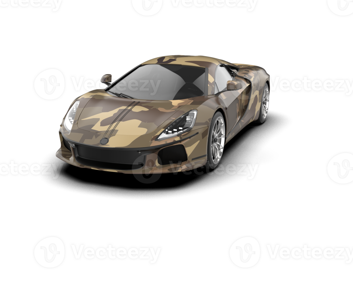 Realistic sport car isolated on background. 3d rendering - illustration png
