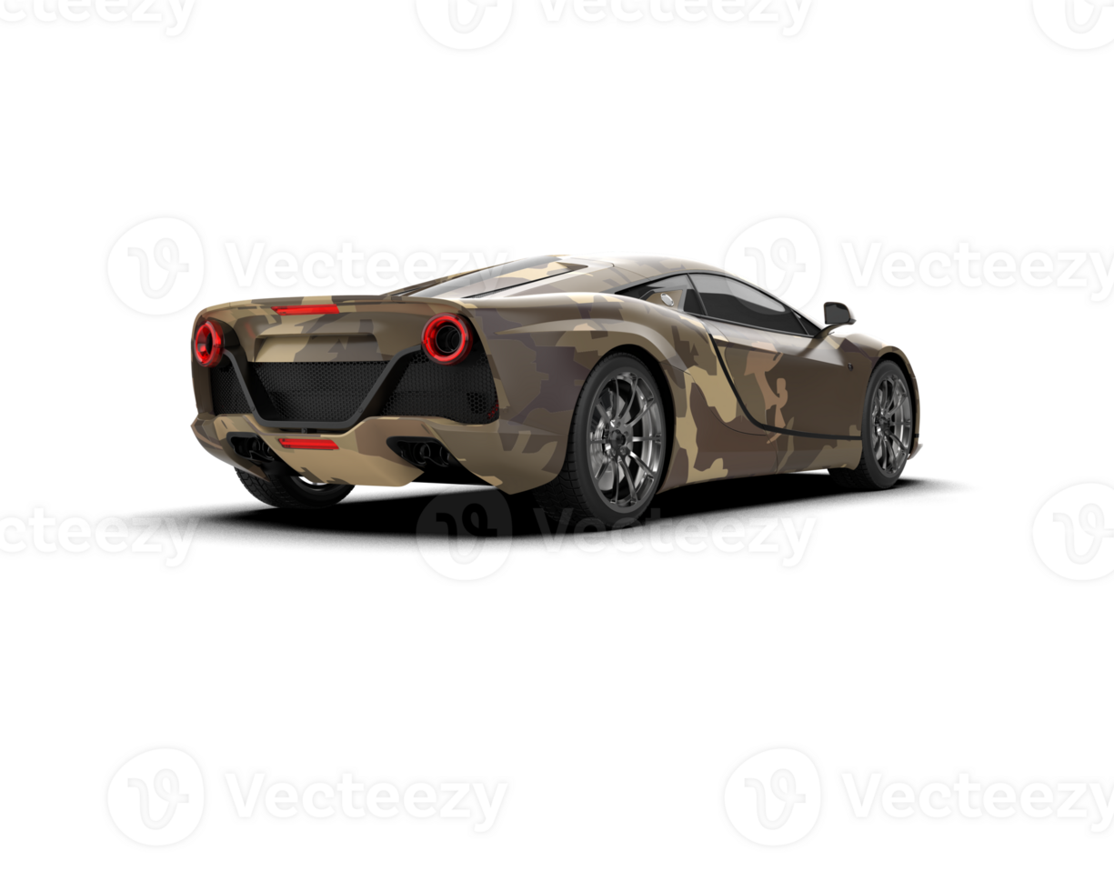 Realistic sport car isolated on background. 3d rendering - illustration png